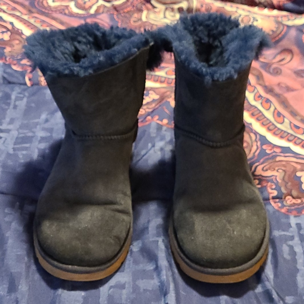 Ugg W Mini Bailey Navy Boot Size 8